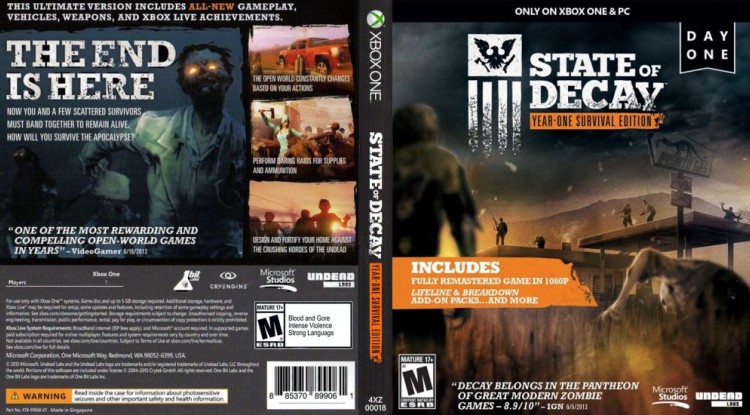 State of Decay - Xbox One | VideoGameX