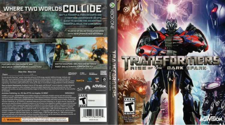 Transformers: Rise of the Dark Spark - Xbox One | VideoGameX
